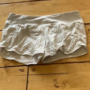 White lulu lemon athletic shorts size 8